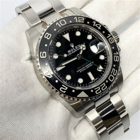 black dial gmt rolex|gmt master 2 black bezel.